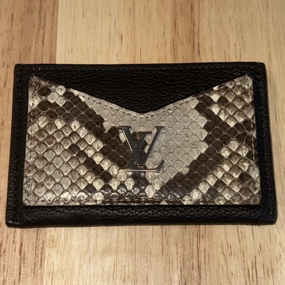 Louis Vuitton lockme snakeskin Card Holder wallet case - Picture 1 of 10